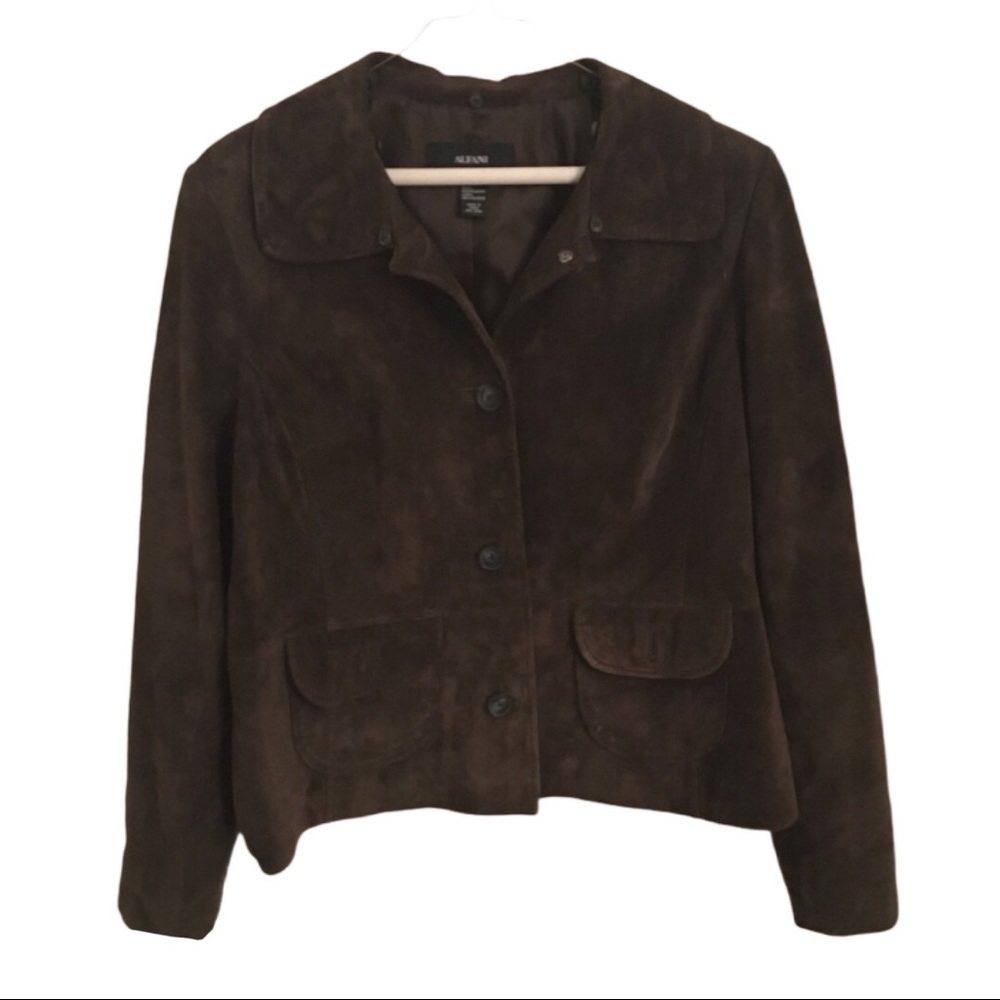 Alfani Dark Brown Suede Jacket